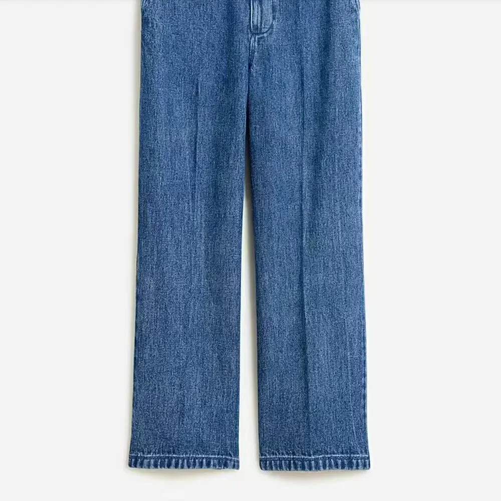 J. Crew BZ734 Lace-up drapey wide-leg jean size 34 NWT